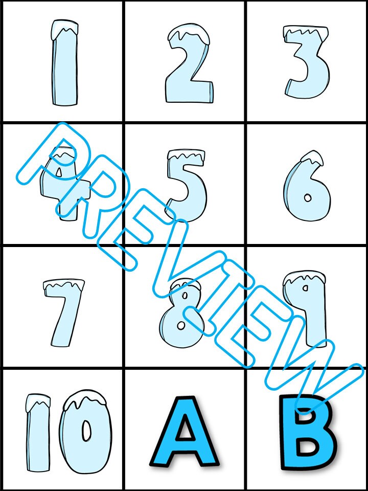 Winter Theme Bingo Game for Preschool, PreK and Kindergarten