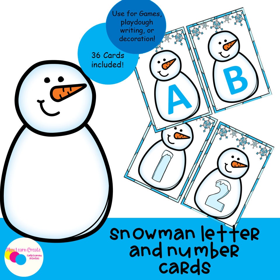 Winter Snowman Theme Preschool Activity Bundle