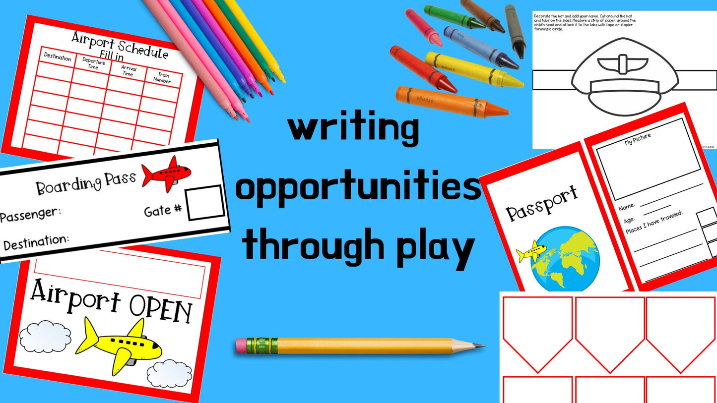 Airport Dramatic Play Pretend Play Printable Set