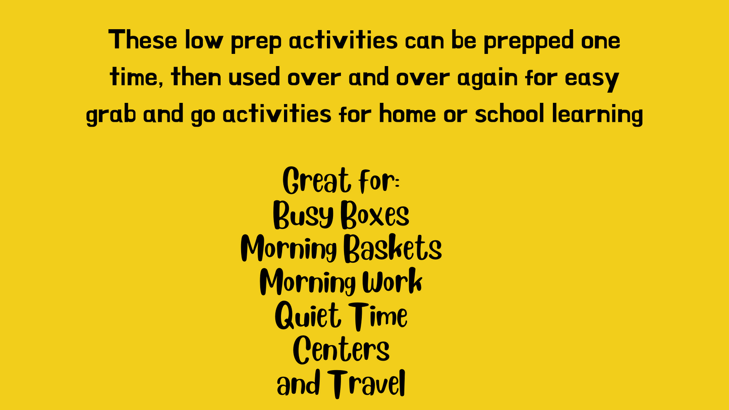 Spring Busy Box Activities for Preschool, PreK and Kindergarten