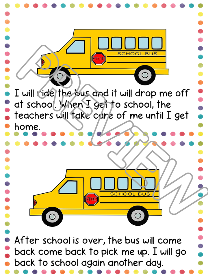 Going to Kindergarten Social Skills Story