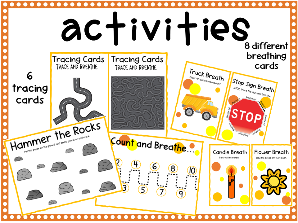 Construction Theme Calming Corner Signs, Activities and Stories