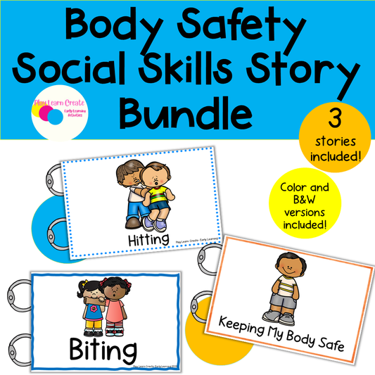 Body Safety Social Skills Story Bundle for Preschool PreK and Kindergarten