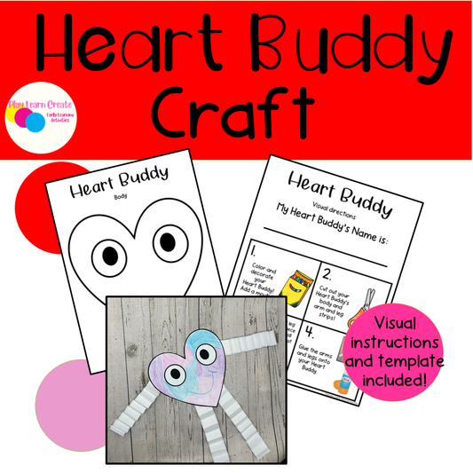 Heart Buddy Printable Valentine's Day Craft Activity