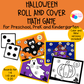 Halloween Roll and Cover Math Game for Preschool PreK and Kindergarten