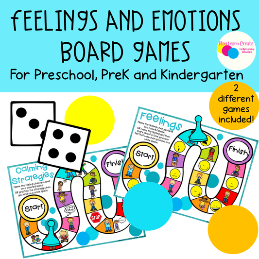 Feelings and Emotions Game and Visuals for Preschool, PreK and Kindergarten