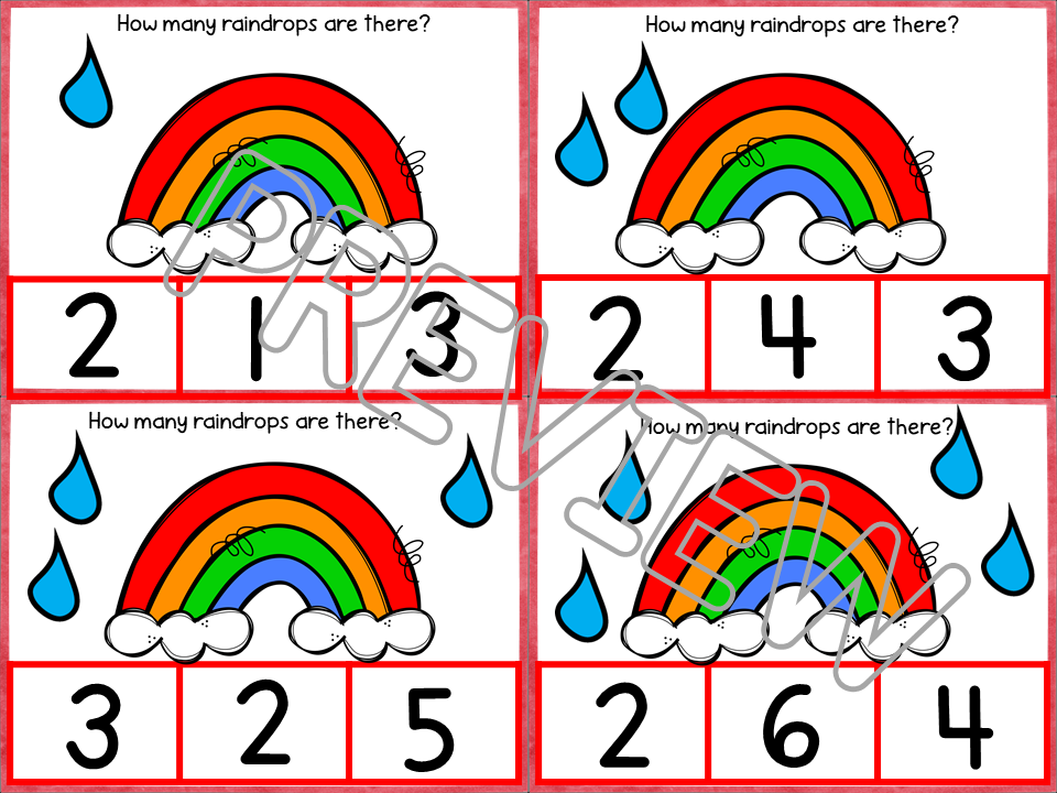 Spring Theme Preschool Rainbow Activities for Preschool, PreK, Kindergarten