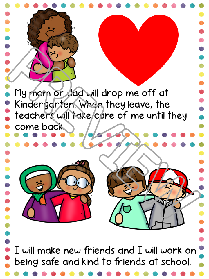 Going to Kindergarten Social Skills Story