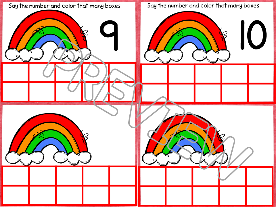 Spring Theme Preschool Rainbow Activities for Preschool, PreK, Kindergarten