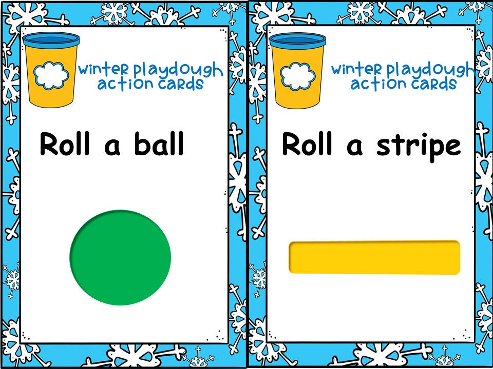 Winter Playdough Mat for Preschool, Prek and Kindergarten