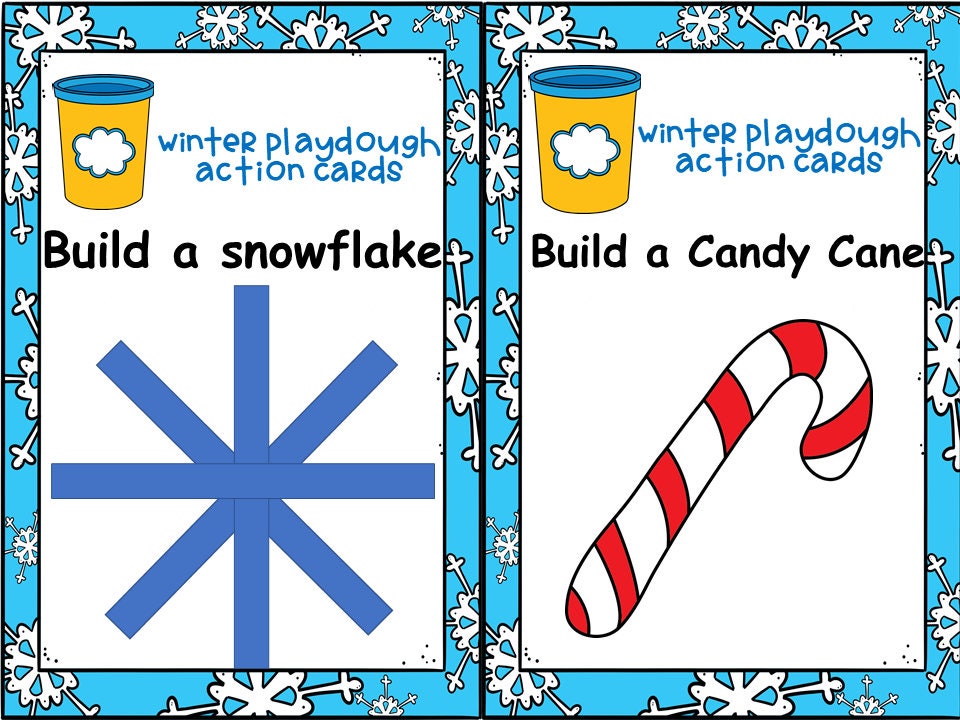 Winter Playdough Mat for Preschool, Prek and Kindergarten