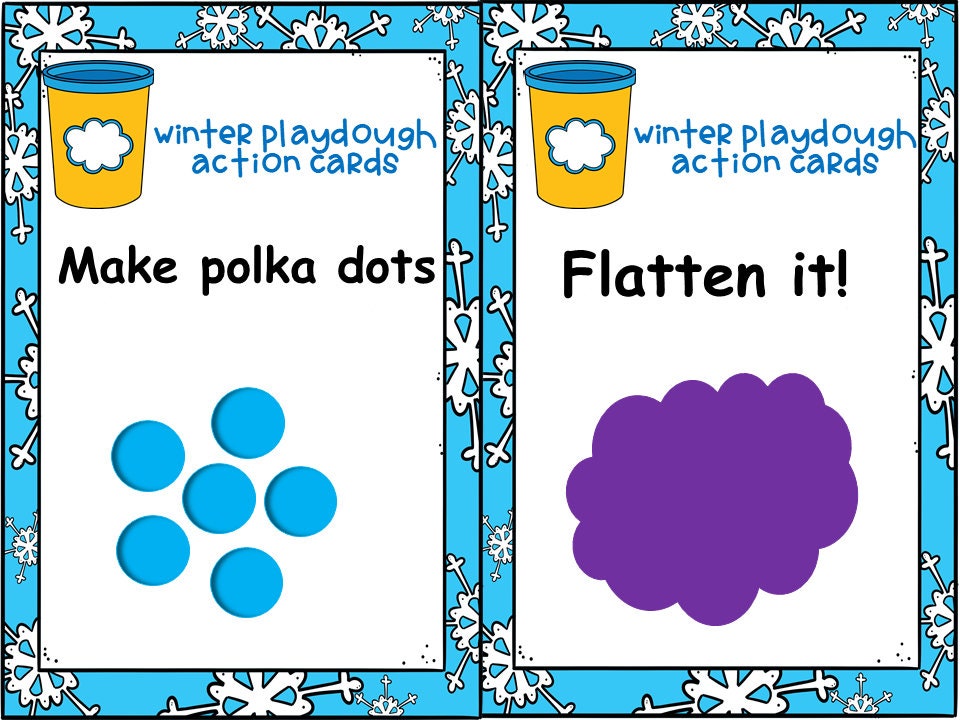 Winter Playdough Mat for Preschool, Prek and Kindergarten