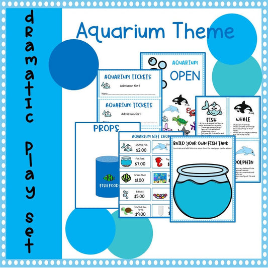 Pretend Play Ocean Aquarium Dramatic Play for Preschool, PreK and Kindergarten