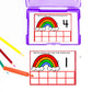 Rainbow Math Task Activity Cards for Preschool, PreK and Kindergarten