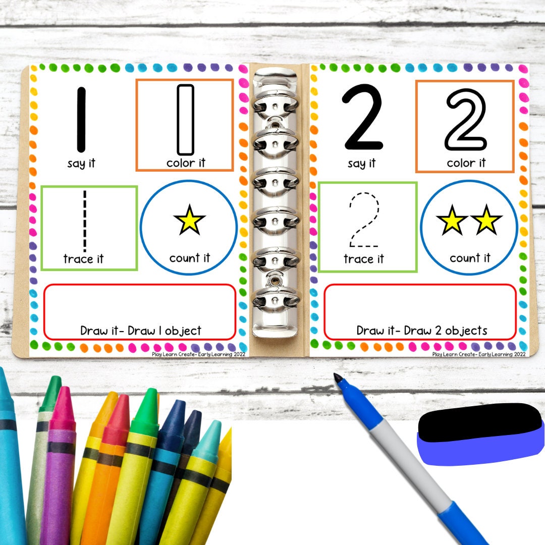 Learning Numbers Activity Book Number Activity Book, Math for Preschool, PreK and Kindergarten – Play ...