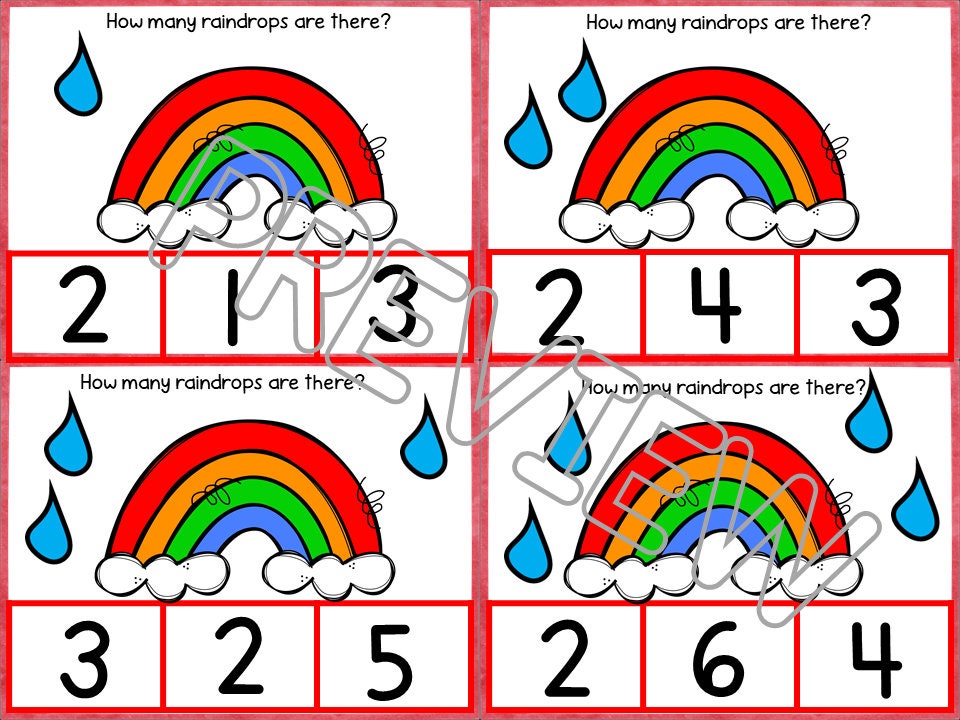 Olympic Math Rainbow Math Rainbow Math Task Activity Cards for Preschool, PreK and Kindergarten ...
