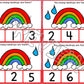 Rainbow Math Task Activity Cards for Preschool, PreK and Kindergarten