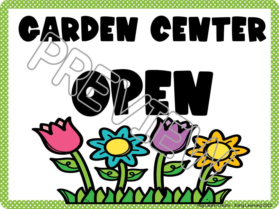 Garden Dramatic Play, Pretend Play Printable Set for Preschool, PreK and Kindergarten