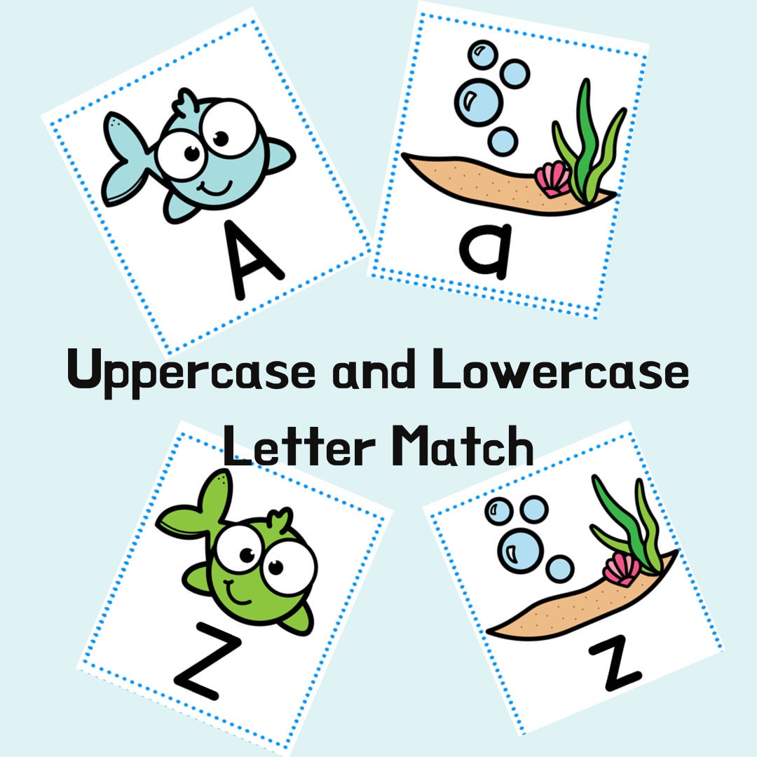 Ocean Theme Letter and Number Game for Preschool, PreK and Kindergarten