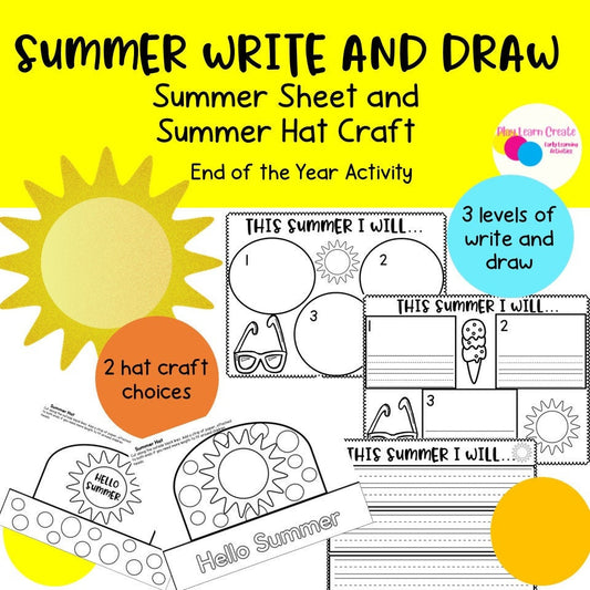 Summer Craft for Preschool, PreK and Kindergarten