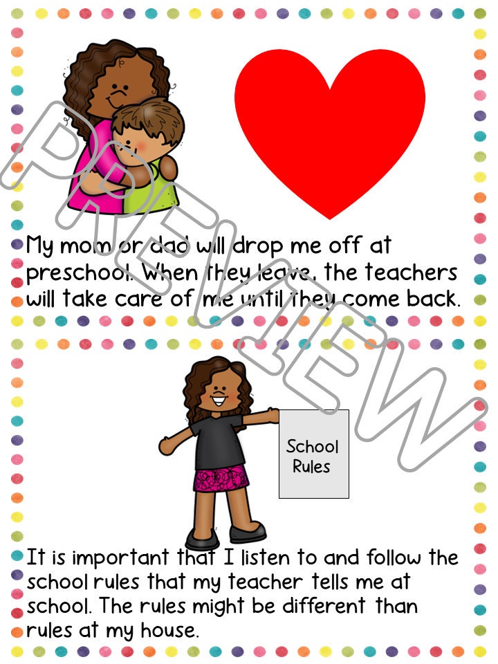 Starting Preschool Social Skills Story