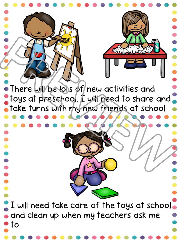 Starting Preschool Social Skills Story