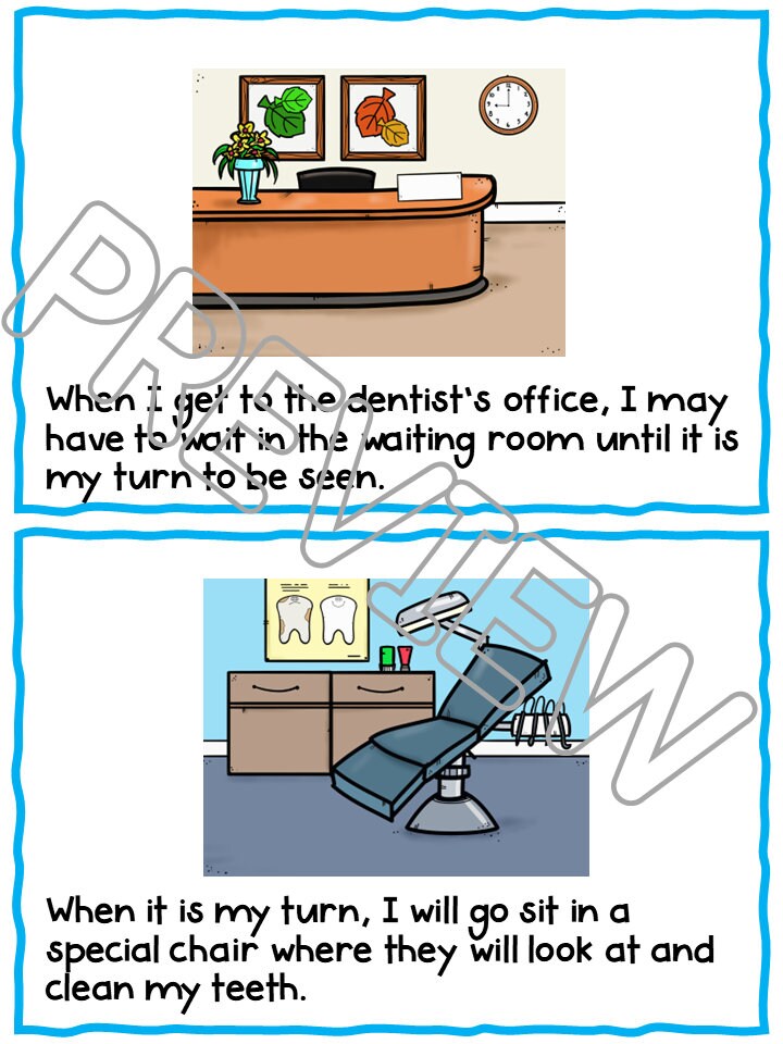 Going to the Dentist Printable Social Skills Story