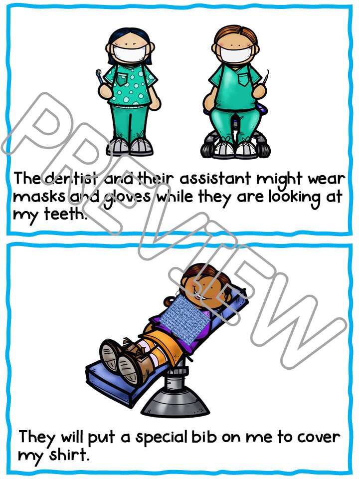 Going to the Dentist Printable Social Skills Story