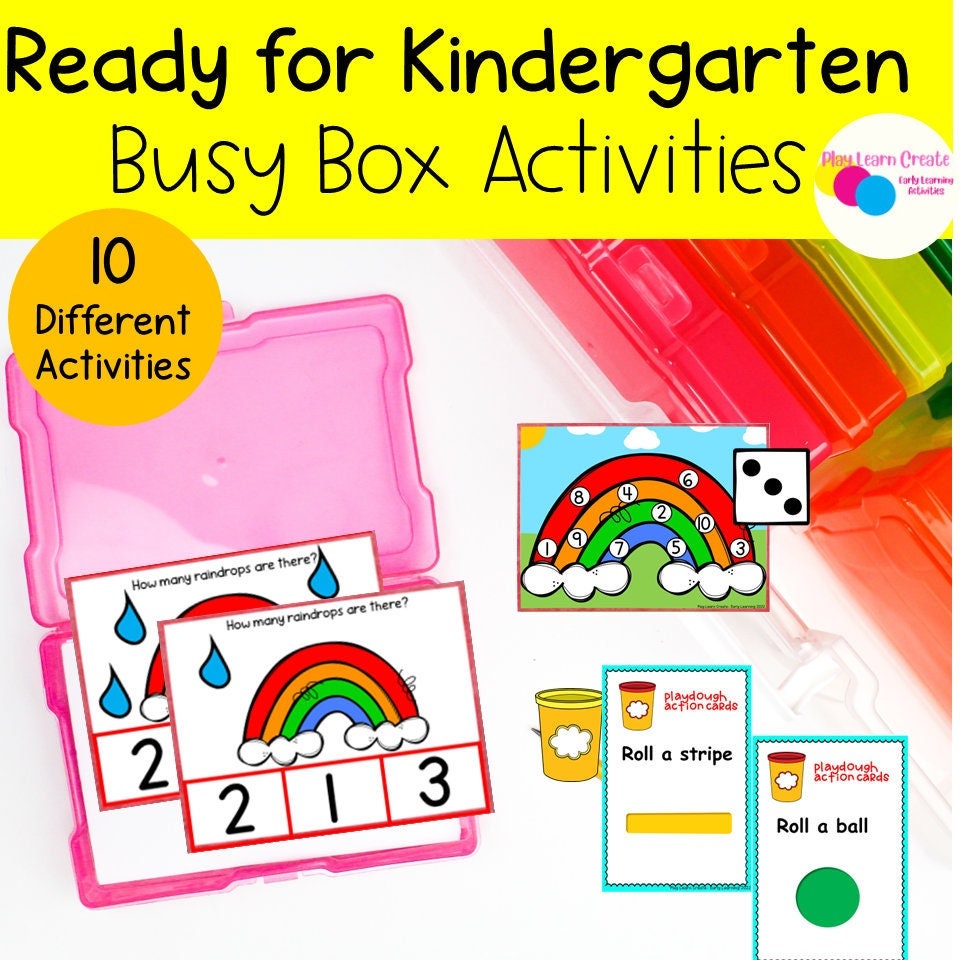 Printable Busy Box Ready for Kindergarten Activities for Preschool and ...