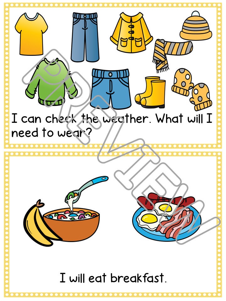 Getting Ready for School Social Skills Story and Checklist