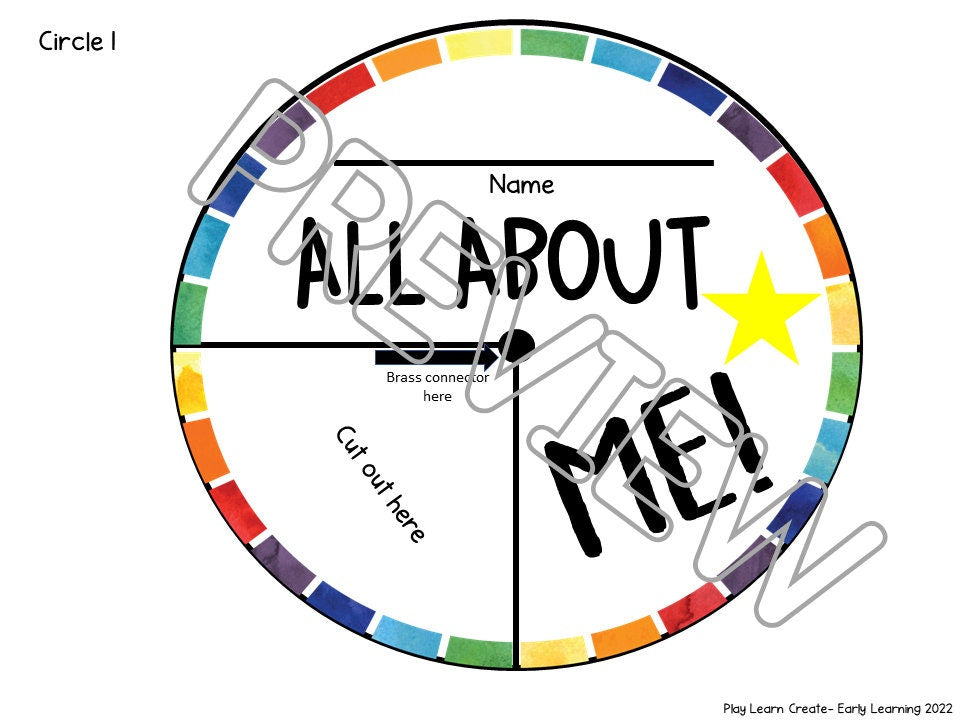 Printable All About Me Theme Craft for Preschool