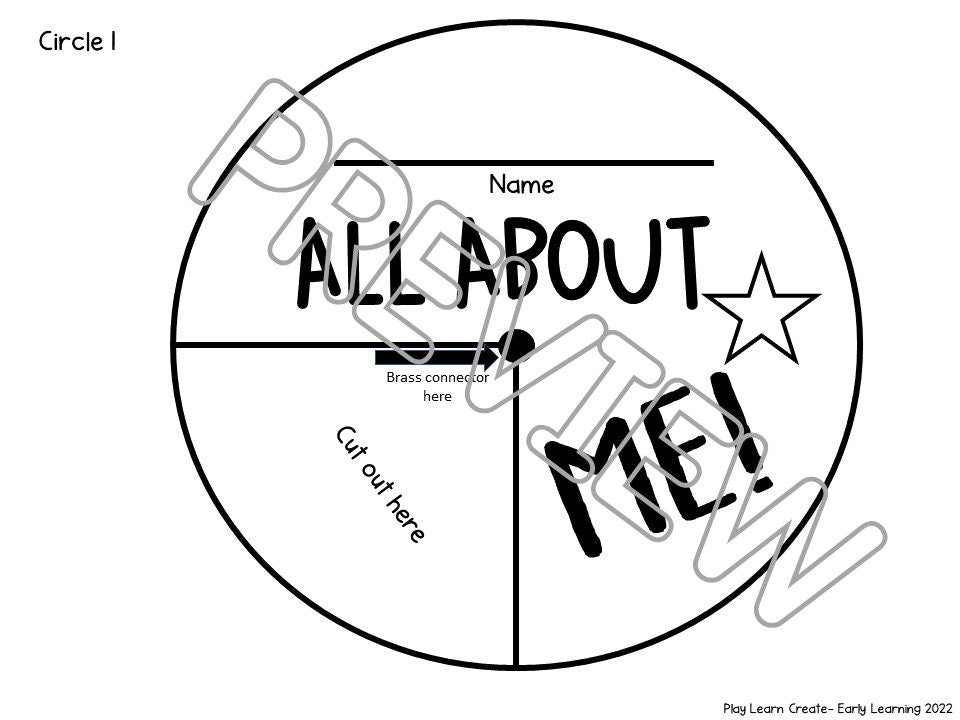 Printable All About Me Theme Craft for Preschool