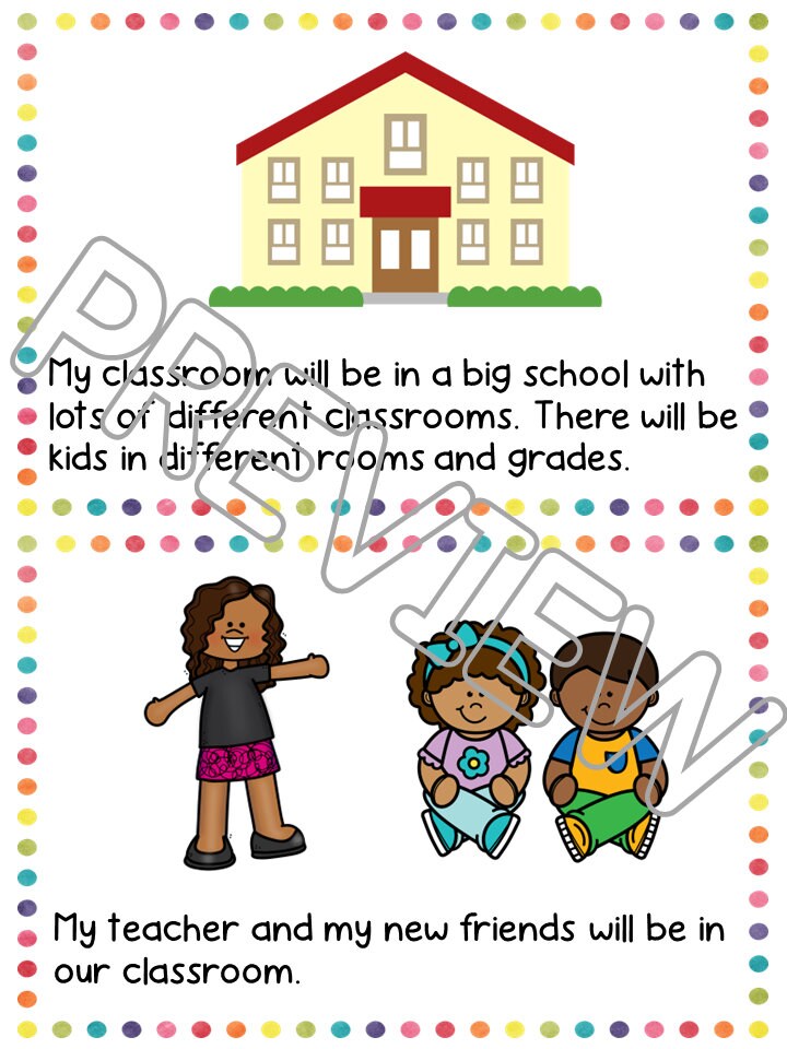 Going to School Social Skills Story, A First Day of School Story