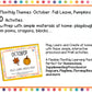 October Preschool Homeschool Learning Binder Pumpkin and Fall Theme Activities