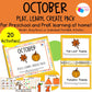 October Preschool Homeschool Learning Binder Pumpkin and Fall Theme Activities