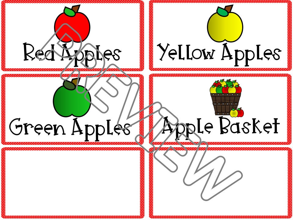 Preschool, PreK, and Kindergarten Apple Stand Dramatic Play Set