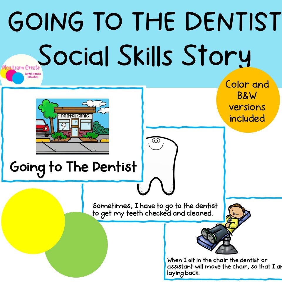 Going to the Dentist Printable Social Skills Story