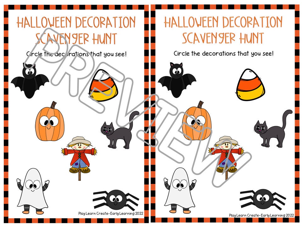 Halloween Outdoor Decoration Scavenger Hunt