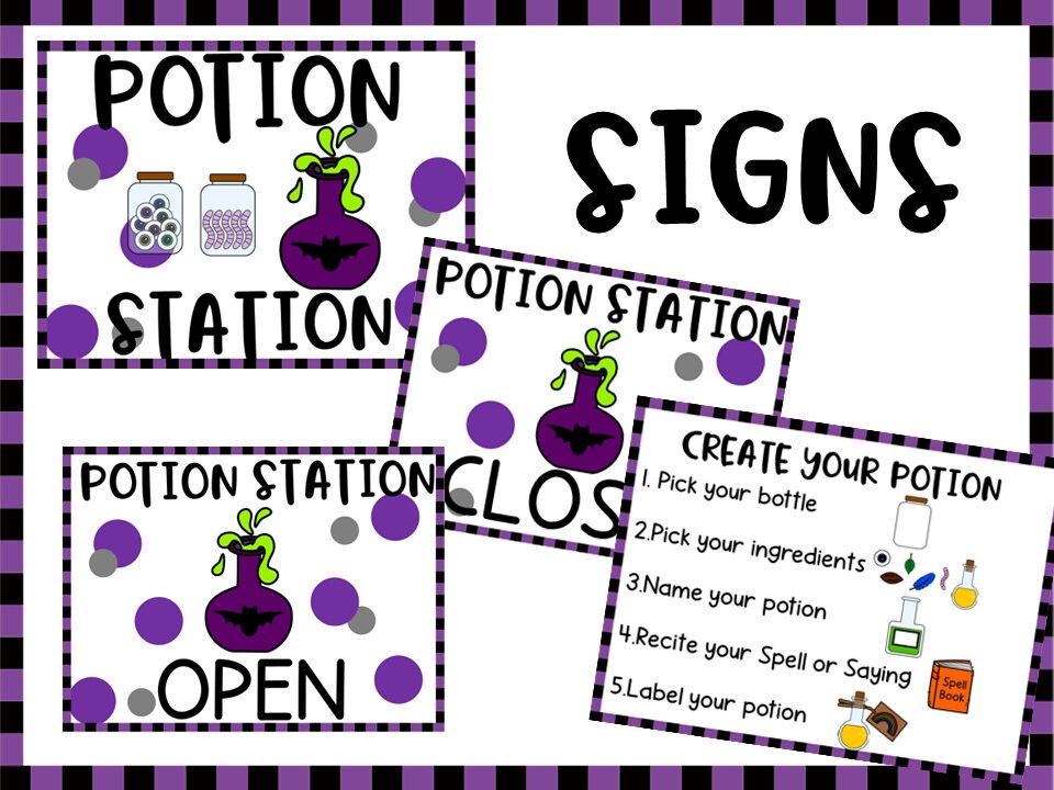 Potion Station Dramatic Play Set for Preschool, PreK and Kindergarten