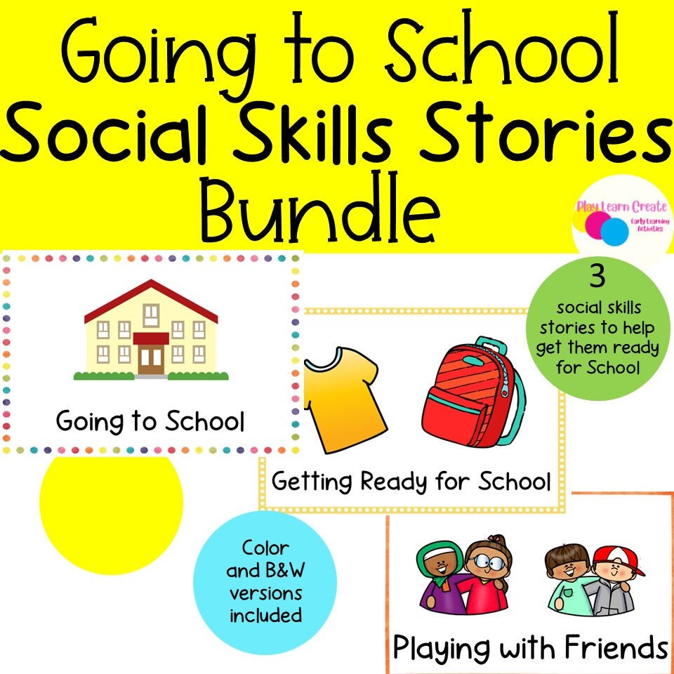 Going to School Social Skills Story Bundle