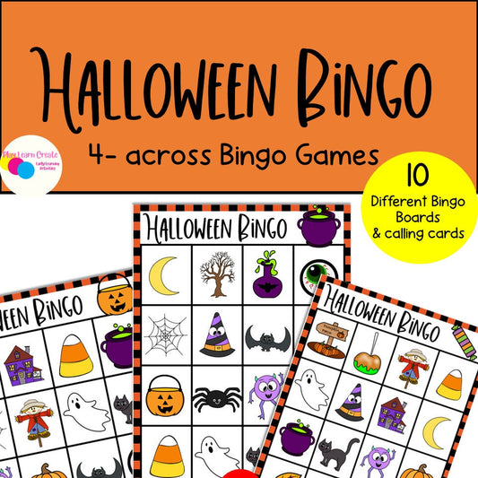 Halloween Bingo Game for Preschool, PreK and Kindergarten