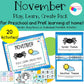 November Preschool Learning Binder for Homeschool Preschool