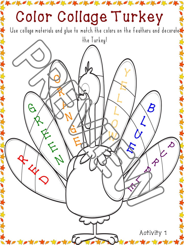 Toddler Thanksgiving Activity Book