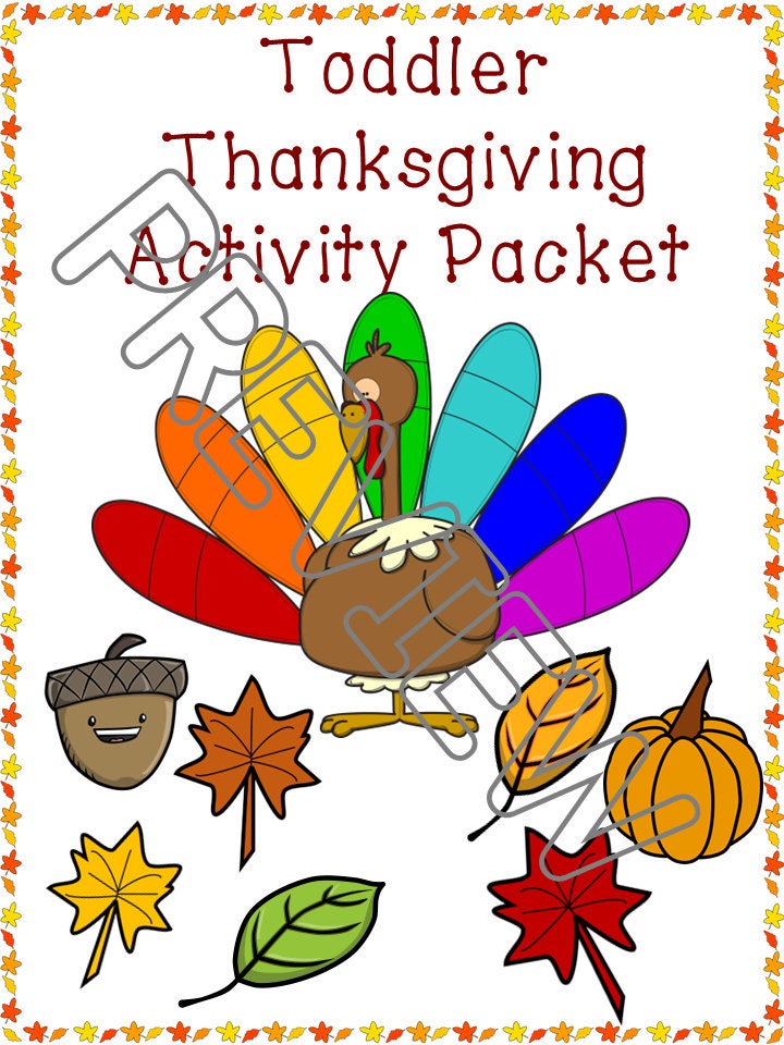 Toddler Thanksgiving Activity Book