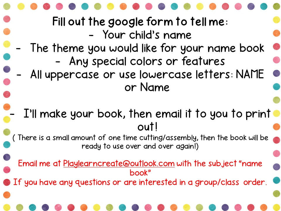 Preschool Personalized Themed Name Activity Workbook