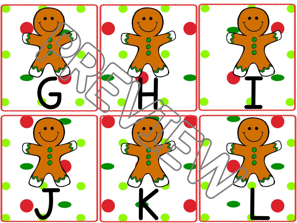 Gingerbread Letter and Number Games for Preschool, PreK and Kindergarten