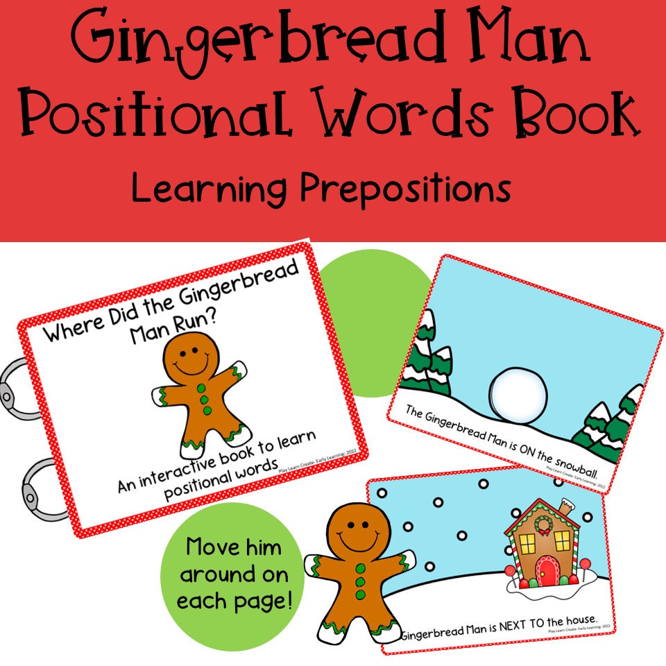 Gingerbread Learning Bundle for Preschool PreK and Kindergarten, Gingerbread Math, Gingerbread Letters, Winter Activities