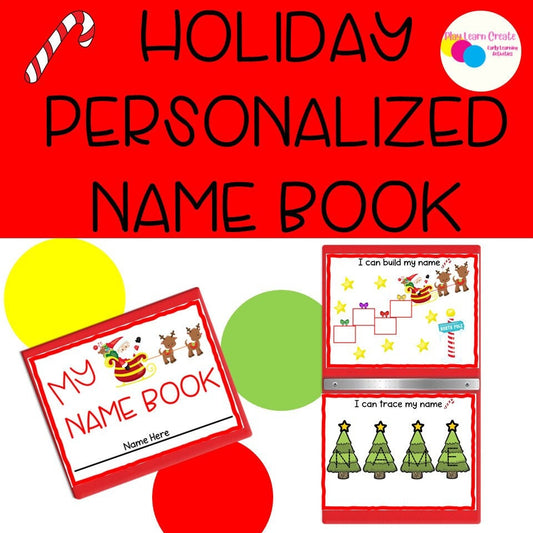 Christmas Name Activities, Christmas Name Book for Kids