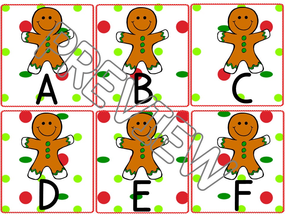 Gingerbread Letter and Number Games for Preschool, PreK and Kindergarten