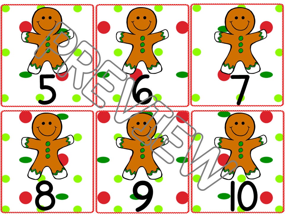 Gingerbread Letter and Number Games for Preschool, PreK and Kindergarten